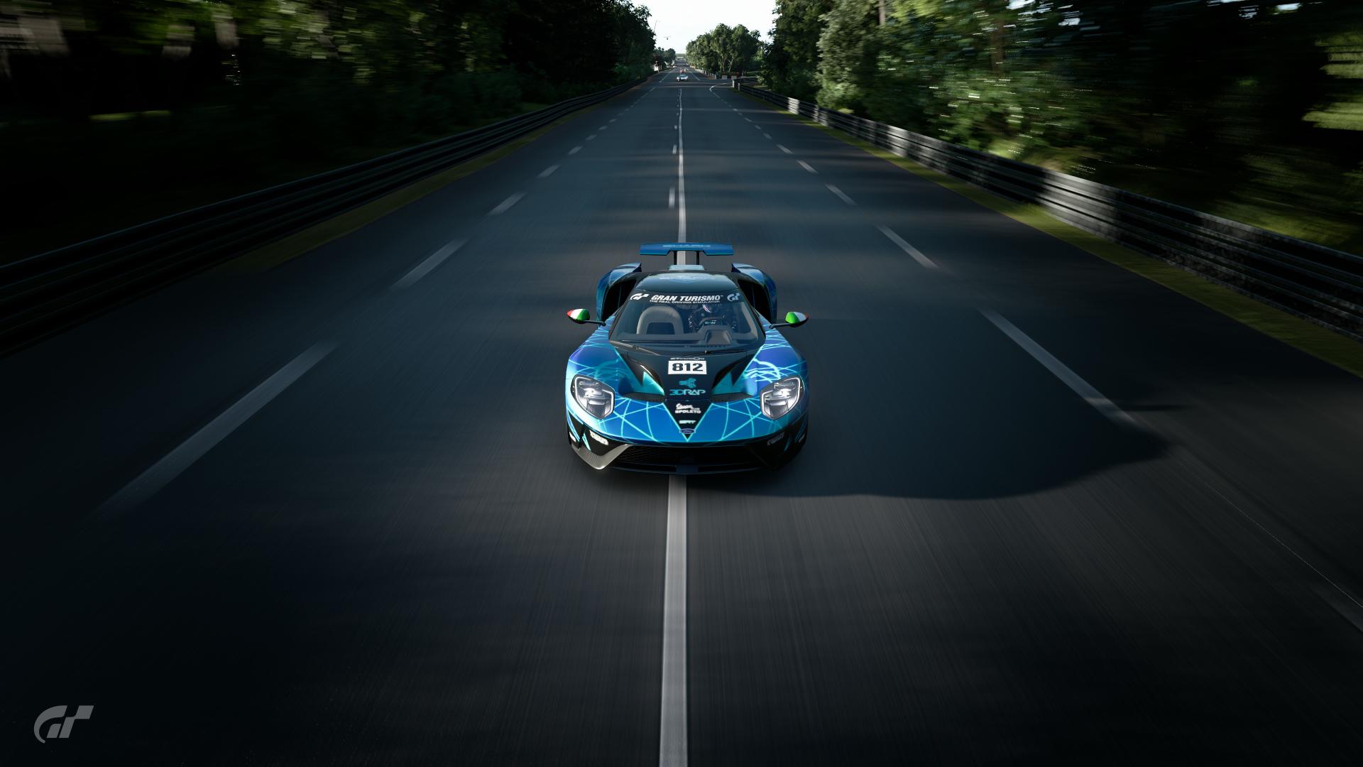 <br>SRT-riked1 sfreccia sull’Hunaudières a bordo della Ford GT, nell’appuntamento di Le Mans del GTFusion 2021<br><br>